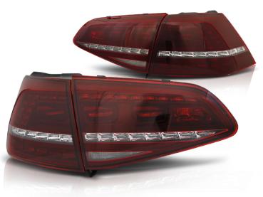 LED Rückleuchten für VW Golf 7 (VII) Limo Bj.12-17 Rot/Chrom dynamischer Blinker